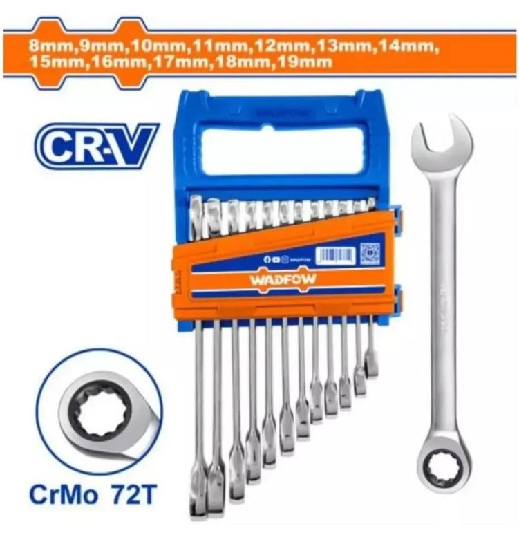 JUEGO LLAVE COMBINADA CON CRIQUET 12PCS